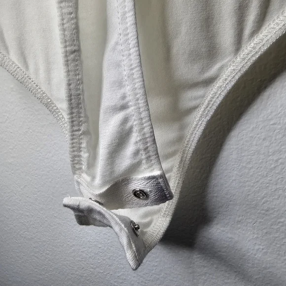 Lulus Cali Cantina White Lace Bodysuit Sz L - Picture 13 of 16